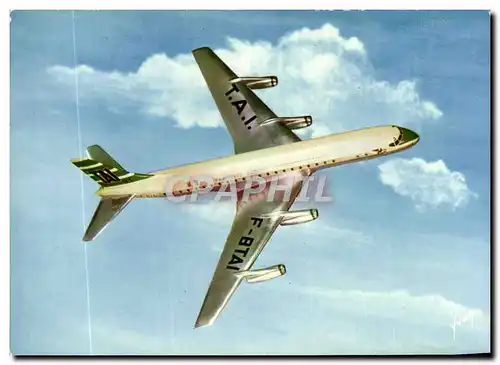 Cartes postales Avion Aviation DC8 de la Compagnie des Transports aeriens intercontinentaux