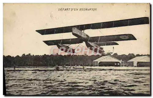 Cartes postales Aviation Depart d&#39un hydravion