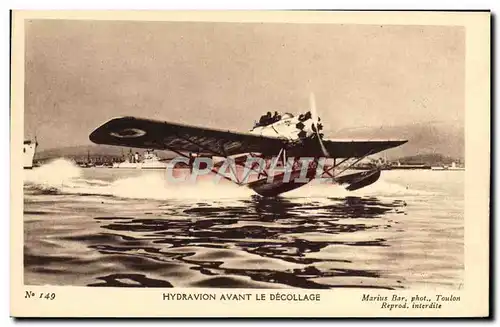 Ansichtskarte AK Aviation Hydravion avant le decollage