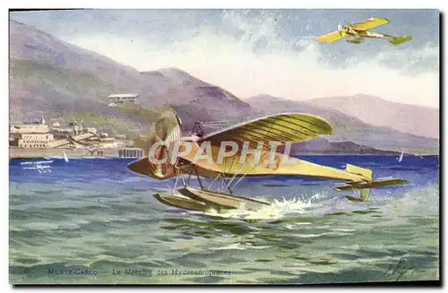 Ansichtskarte AK Aviation Monte Carlo le meeting des Hydroaeroplanes Monaco