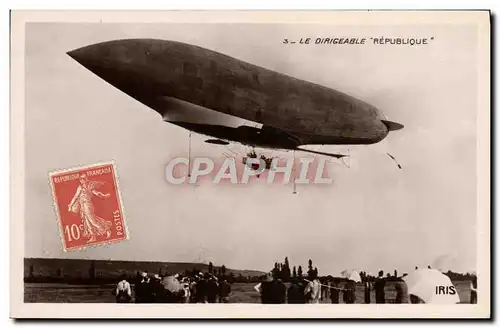 Cartes postales Dirigeable Republique Zeppelin