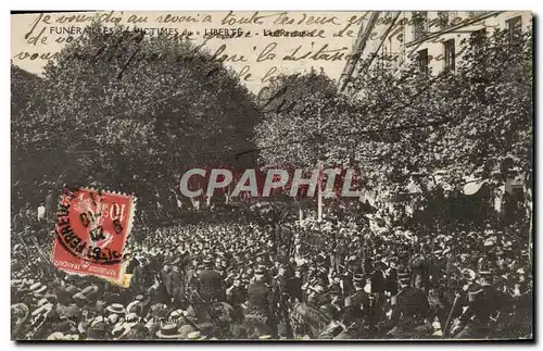 Cartes postales Bateau Guerre Funerailles des victimes du Liberte Les rescapes