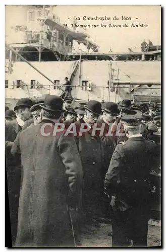 Cartes postales Bateau Guerre La catastrophe du Iena M Thomson sur les lieux du sinistre