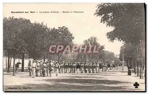 Cartes postales Bateau Guerre Rochefort sur Mer Les cours d'Ablois Marins a l'exercice