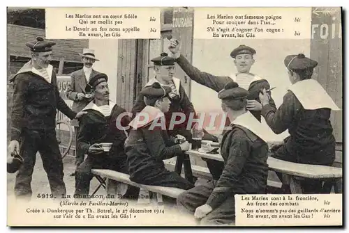 Cartes postales Bateau Guerre Marins La chanson du branlebas Marins