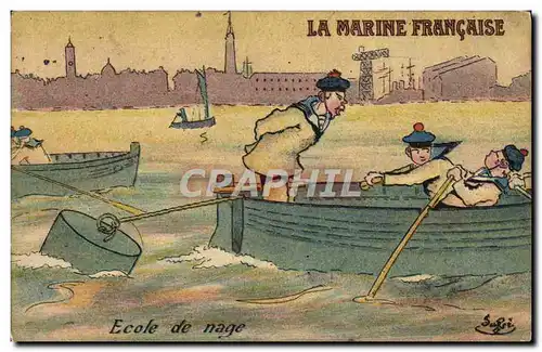 Ansichtskarte AK Marins La marine francaise Ecole de nage