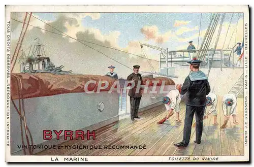 Cartes postales Marins Byrrh Vin tonique hygienique recommande