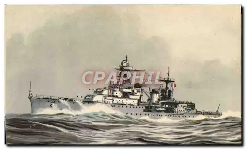 Cartes postales Bateau de Guerre Croiseur de 2eme classe Marseillaise Haffner