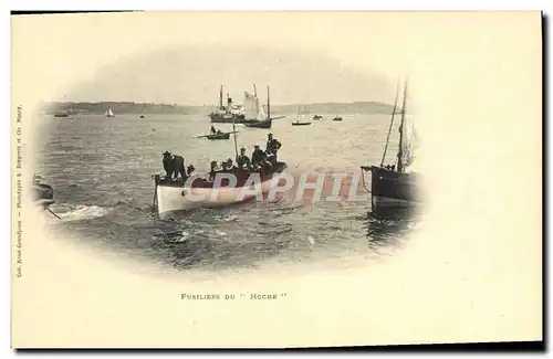 Cartes postales Marins Fusiliers du Hoche Militaria