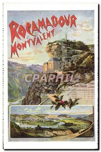 Cartes postales Train Chemin de fer d&#39Orleans Rocamadour Montmalent