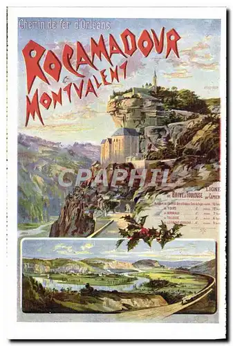 Ansichtskarte AK Train Chemin de fer d&#39Orleans Rocamadour Montavlent