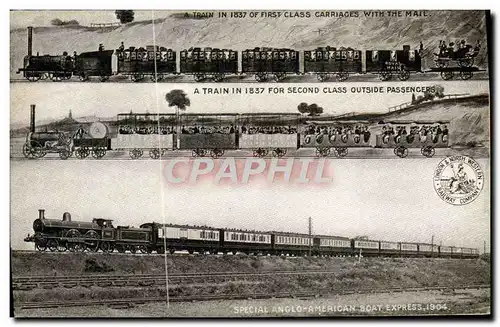 Cartes postales Train Special Anglo American Boat Express 1904