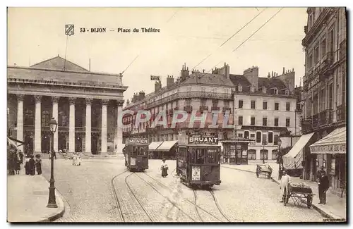 Cartes postales Tramway Lyon Place du Theatre Bruant