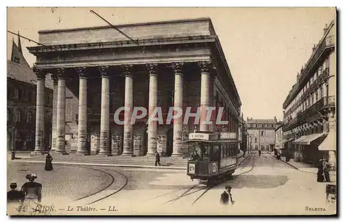 Ansichtskarte AK Tramway Dijon Le theatre