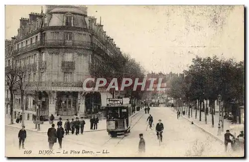 Ansichtskarte AK Tramway Dijon La place Darcy Bruant