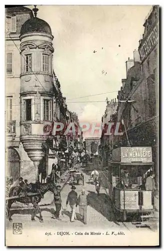 Cartes postales Tramway Dijon Coin du miroir La Menagere Cheval