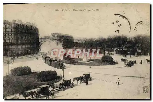 Cartes postales Tramway Dijon Place Darcy Train