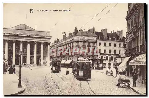 Ansichtskarte AK Tramway Dijon Place du Theatre Bruant