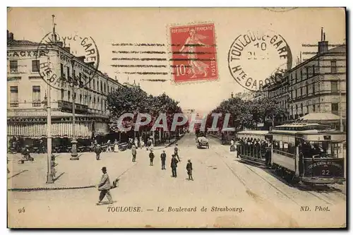 Cartes postales Tramway Toulouse Le boulevard de Strasbourg