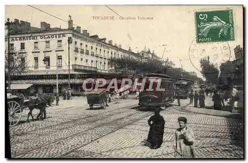 Cartes postales Tramway Toulouse Carrefour Lafayette Glacier Albrighi