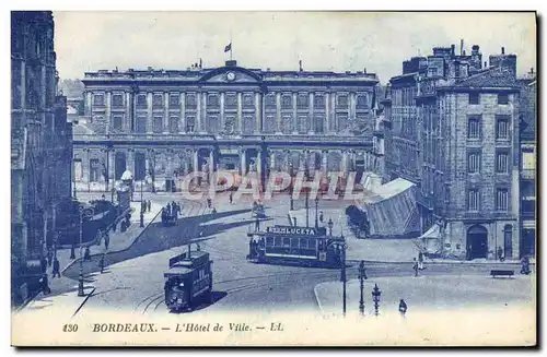 Ansichtskarte AK Tramway Bordeaux L&#39hotel de ville Luceta