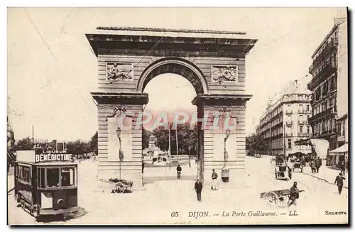 Ansichtskarte AK Tramway Dijon La porte Guillaume Liqueur Benedictine