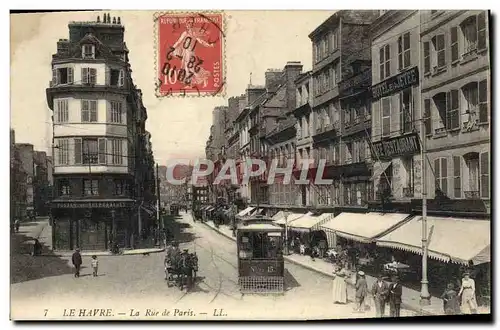 Ansichtskarte AK Tramway Le Havre la Rue de Paris