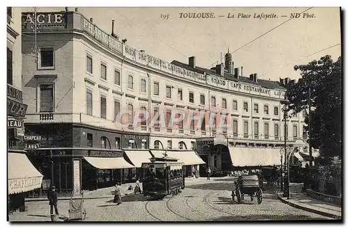 Cartes postales Tramway Toulouse La place Lafayette