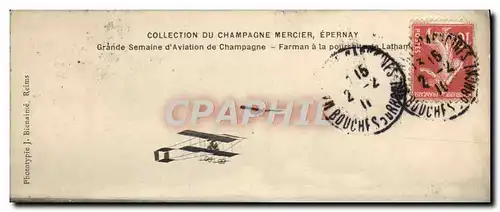 Ansichtskarte AK Avion Aviation Collection Champagne Mercier Epernay Grande semaine d&#39aviation de Champagne Fa