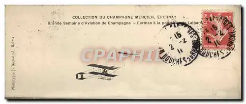 Cartes postales Avion Aviation Collection Champagne Mercier Epernay Grande semaine d&#39aviation de Champagne Fa