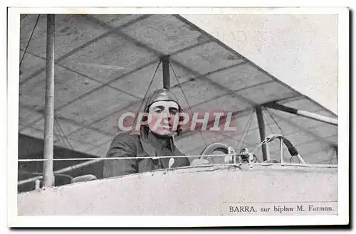 Cartes postales Avion Aviation Barra sur biplan M Farman