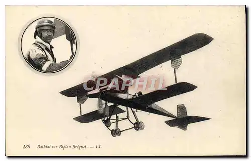 Cartes postales Avion Aviation Bathiat sur biplan Breguet