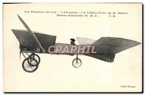 Cartes postales Avion Aviation Aeroplane La Libellule de M Bleriot Moteur Antoinette