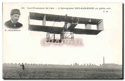 Ansichtskarte AK Avion Aviation Aeroplane Delagrange en plein vol