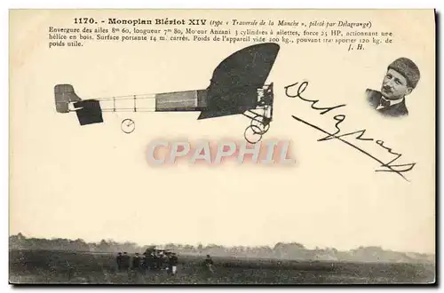 Cartes postales Avion Aviation Monoplan Bleriot XIV Traversee de la Manche