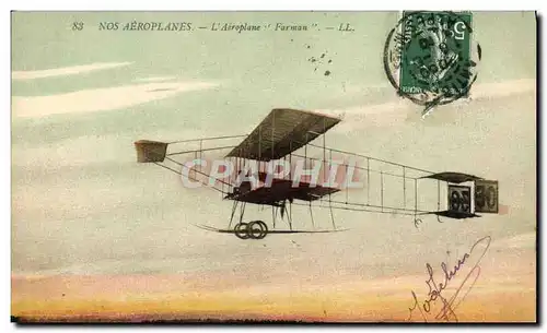 Ansichtskarte AK Avion Aviation Aeroplane Farman