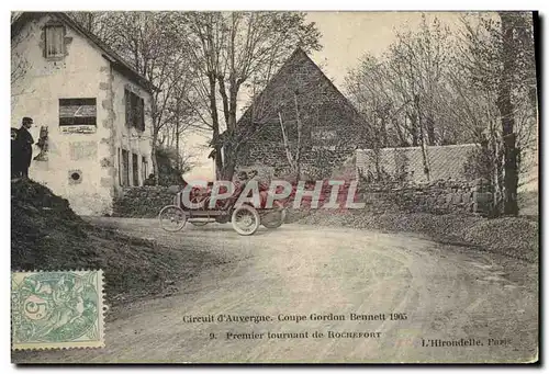 Cartes postales Automobile Circuit d&#39Auvergne Coupe Gordon Bennett 1905 Premier tournant de Rochefort