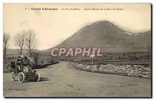 Cartes postales Automobile Circuit d&#39Auvergne Le Puy de Dome Quatre routes de la Font de l&#39arbre