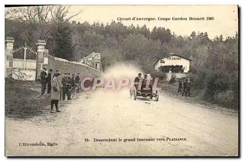 Ansichtskarte AK Automobile Circuit d&#39Auvergne Coupe Gordon Bennett 1905 Descendant le grand tournant vers Pla