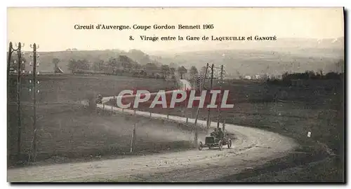 Ansichtskarte AK Automobile Circuit d&#39Auvergne Coupe Gordon Bennett 1905 Virage entre la gare de Laqueuille et