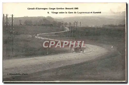 Ansichtskarte AK Automobile Circuit d&#39Auvergne Coupe Gordon Bennett 1905 Virage entre la gare de Laqueuille et