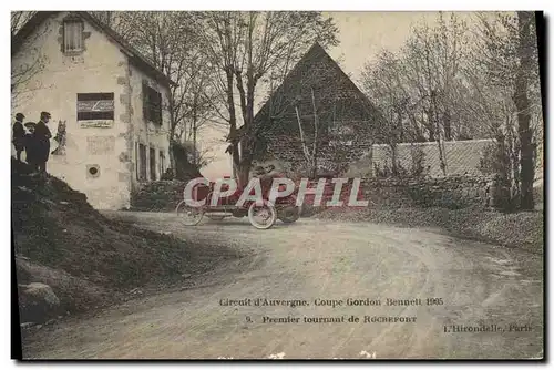 Cartes postales Automobile Circuit d&#39Auvergne Coupe Gordon Bennett 1905 Premier tournant de Rochefort