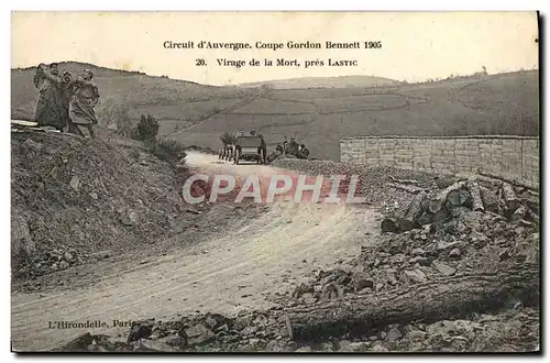 Ansichtskarte AK Automobile Circuit d&#39Auvergne Coupe Gordon Bennett 1905 Virage de la mort pres LAstic