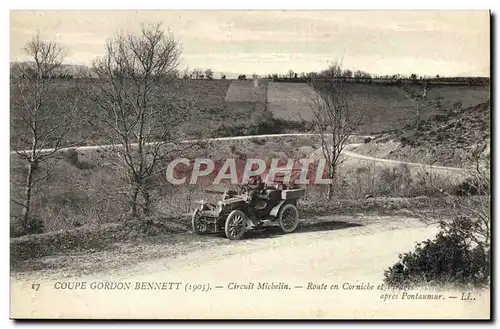 Ansichtskarte AK Automobile Circuit d&#39Auvergne Coupe Gordon Bennett 1905 Circuit Michelin Route en corniche et