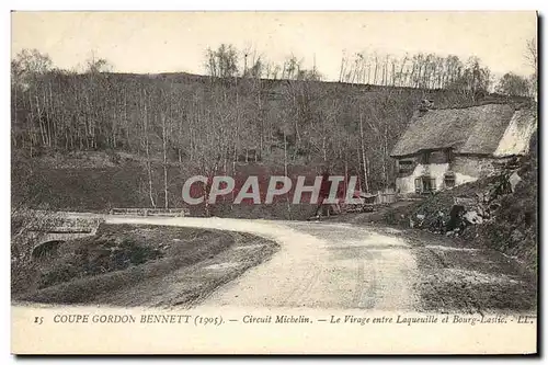 Ansichtskarte AK Automobile Circuit d&#39Auvergne Coupe Gordon Bennett 1905 Circuit Michelin Le virage entre Laqu