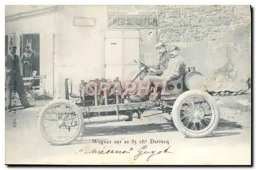 Cartes postales Automobile Wagner sur sa 85 chevaux Darracq
