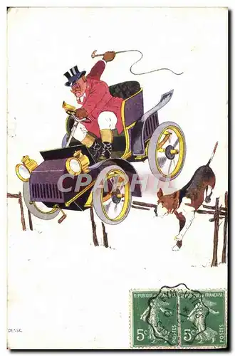 Cartes postales Automobile Chien