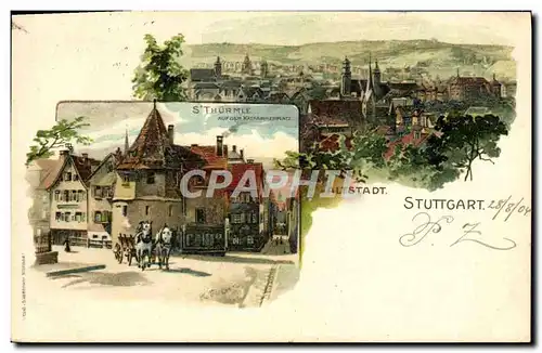 Cartes postales Illustrateur Alstadt Stuttgart