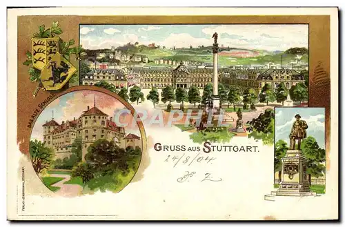 Cartes postales Illustrateur Gruss aus Stuttgart
