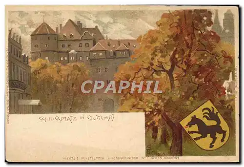 Cartes postales Illustrateur Schlussplatz in Stuttgart Loup